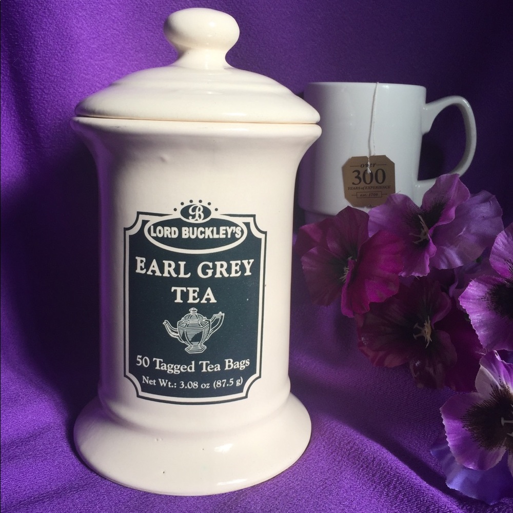 Vintage Earl Grey Collectible Ceramic Tea Jar